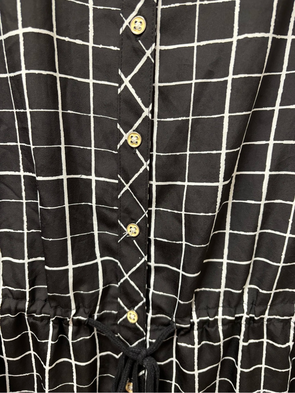daisy fuentes black - white checkered dress medium - Picture 8 of 12